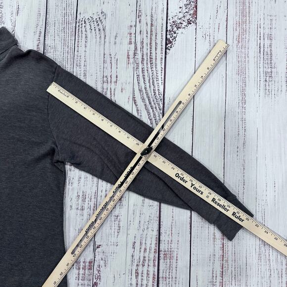 L.L.Bean Women’s Turtleneck M Heather Gray USA Made 50/50 Long Sleeve - Picture 4 of 6